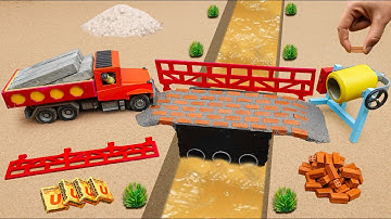 diy tractor Build a mini concrete bridge using rc tractor science project | @SmallCreatorTV