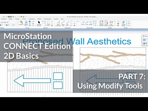 MicroStation CONNECT Edition 2D Basics 07 Element Modification Tools 
