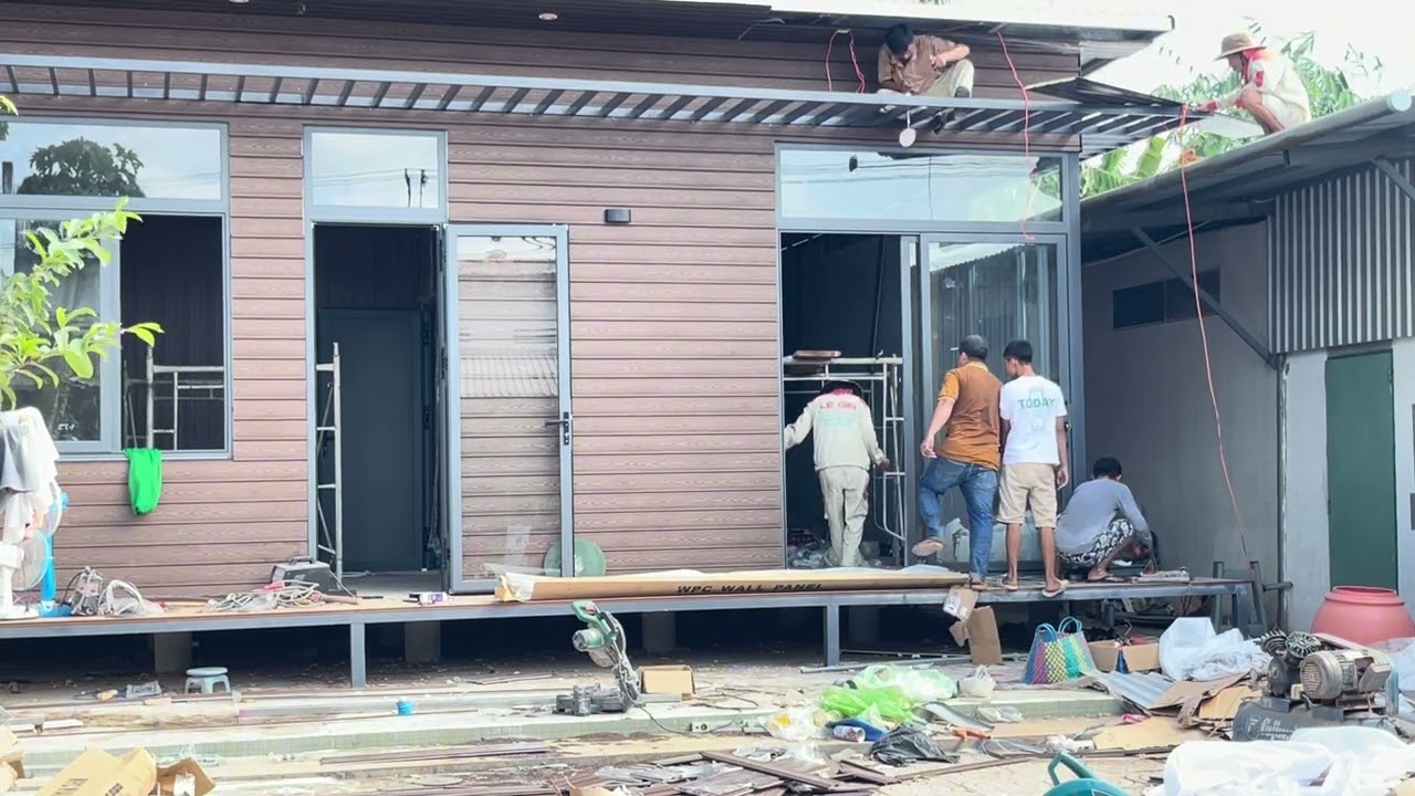 Công Trình Thi Công Tại Trà Vinh 0968813394 #nhadidong #nhadep #nhàlắpghép #home #nhatienche