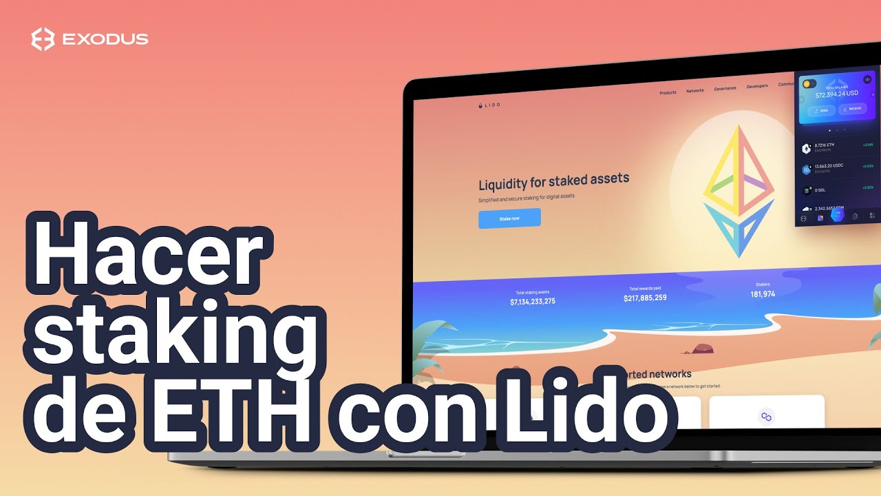 ¿Cómo hacer staking de Ethereum (ETH) con Lido Finance (LDO) | Ethereum Staking Exodus