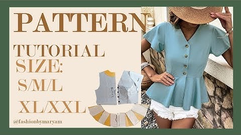 Blouse pattern tuttorial/ draft & diy/ cm & inch/ sizes:S/M/L/XL/XXL #pattern #blouse #tutorial #diy