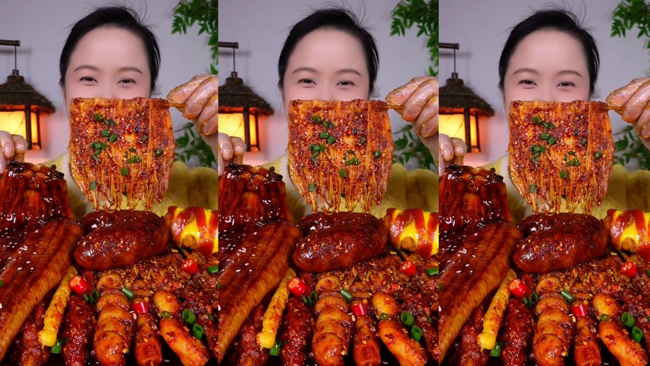 Satisfying Mukbang with Jin Sister | BBQ Skewers and Spicy Sichuan Chicken
