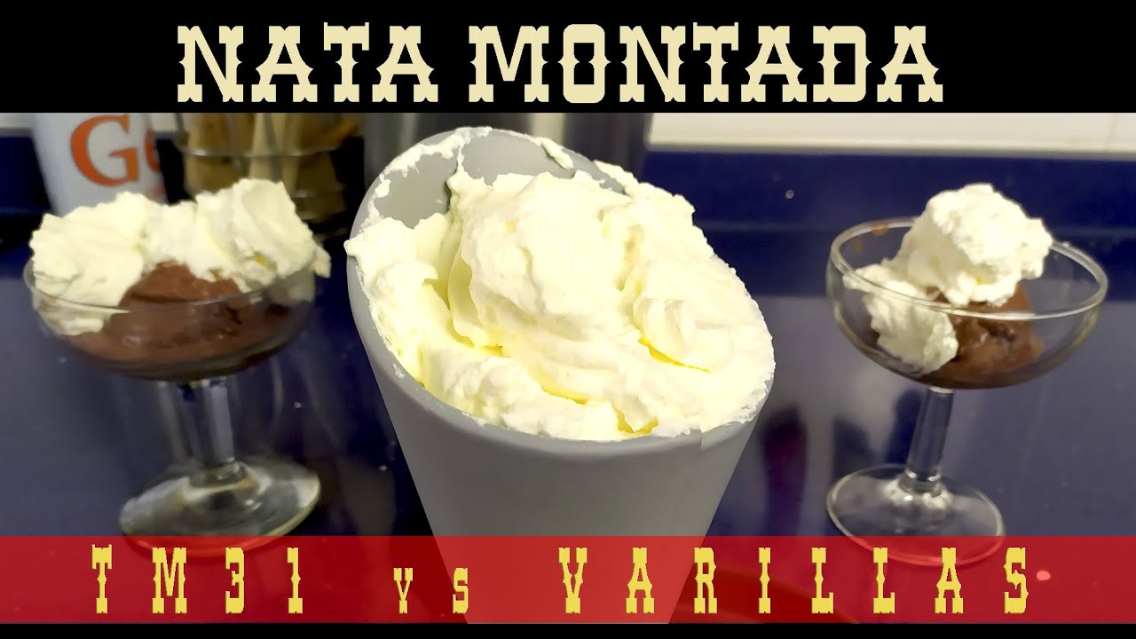 Cómo montar nata en TM 31 y con varillas de la batidora. ¿Cuál es mejor?
