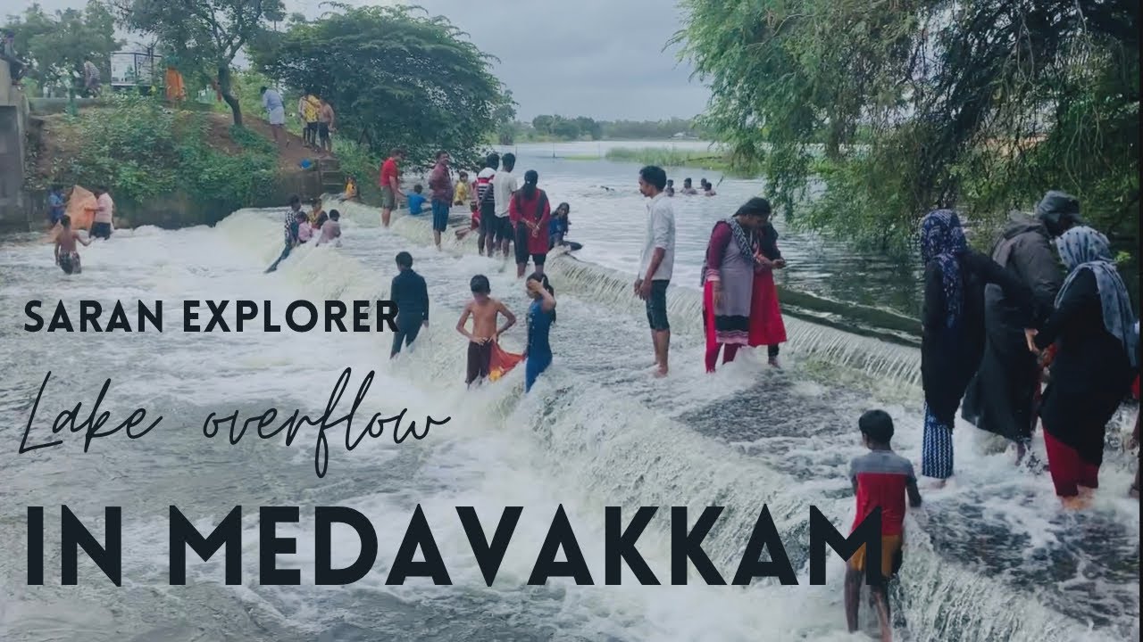 Medavakkam Lake over flow nice bike ride in this weather lake