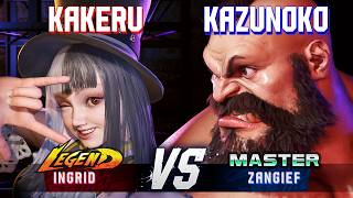 SF6 ▰ KAKERU (Ingrid) vs KAZUNOKO (Zangief) ▰ High Level Gameplay