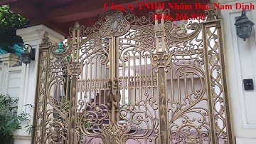 Cổng nhôm đúc bền đẹp sang trọng tại Thái Nguyên