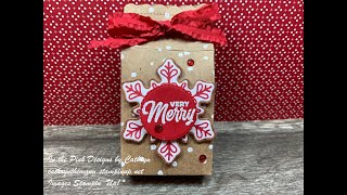 6 x 6 KRAFT PAPER MINI GINGERBREAD BOX with GINGERBREAD and PEPPERMINT - Stampin' Up!
