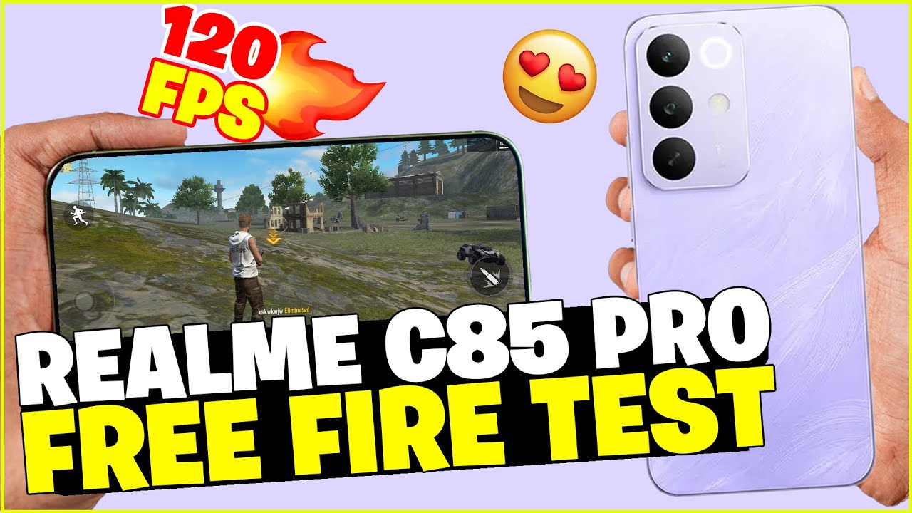 Realme C85 Pro Free Fire Test | Smoothness, FPS, Sensitivity & Battery Drain Gaming Review