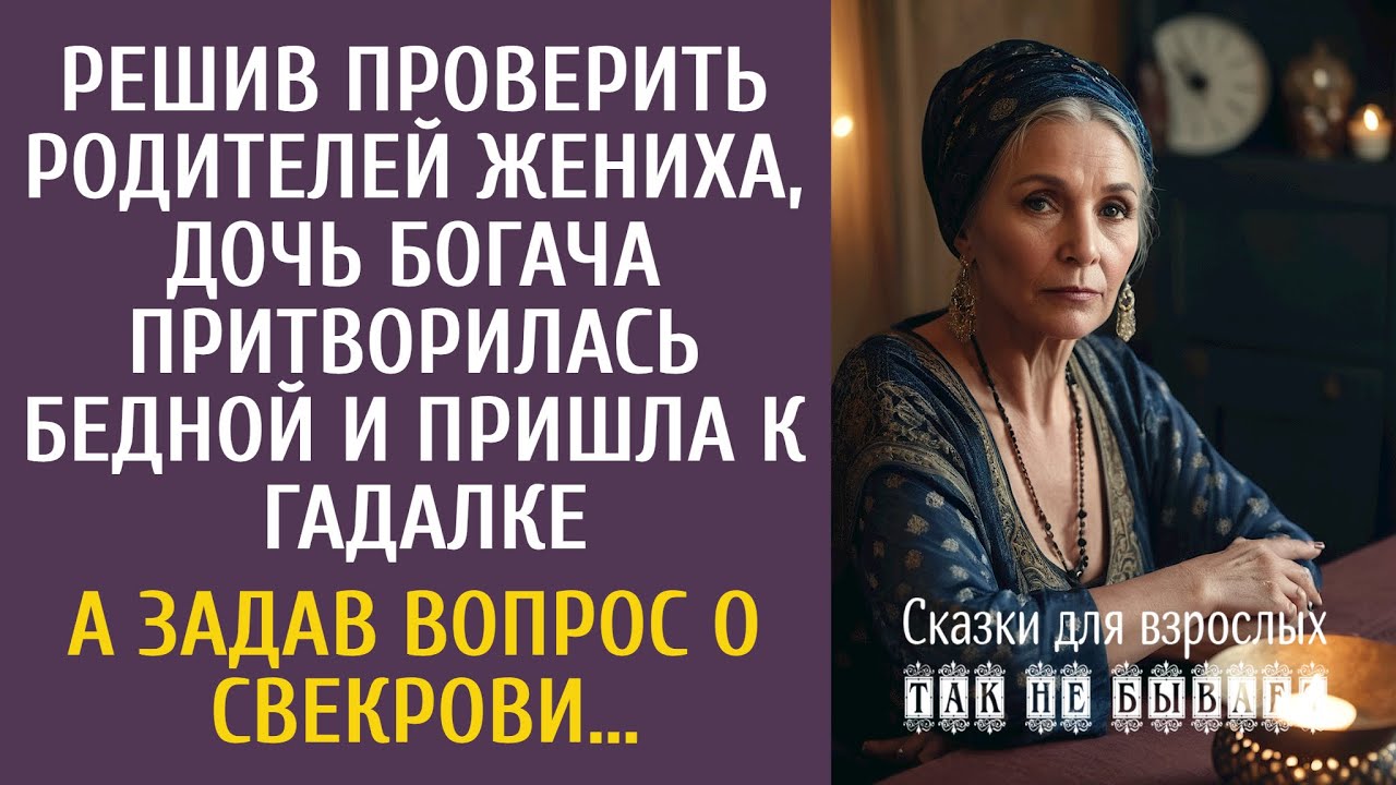Решив проверить родителей жениха, дочь богача притворилась бедной и пришла к гадалке…
