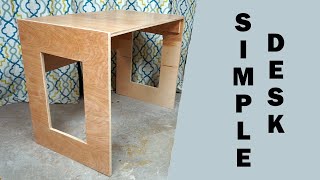 How To Make A Simple DIY Home School Desk With Limited Tools // Beginner Woodworking // How-To