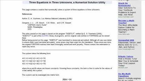 Glossary-Coefficient Matrix