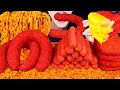 ASMR HOT CHEETOS KIELBASA SAUSAGE CHEESE STICKS HASH BROWNS FIRE NOODLES MUKBANG 소세지 먹방EATING SOUNDS