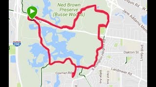 GoPro Cycling: Busse Woods Forest Preserve Bike Trail Schaumburg IL September 2017 Clockwise