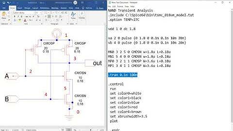 Spice Netlist of NAND & NOR Gates.