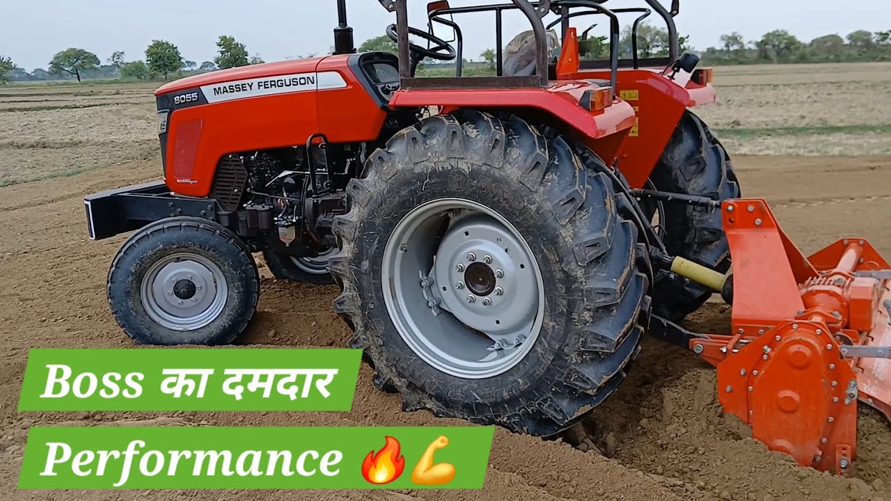 Massey 8055 बॉस Performance 🔥💪 / Rotavator पर बॉस की दमदार performance