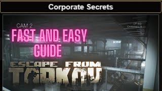 Corporate Secrets Escape From Tarkov Under a Minute Quest Guide Lighthouse Mechanic #eft