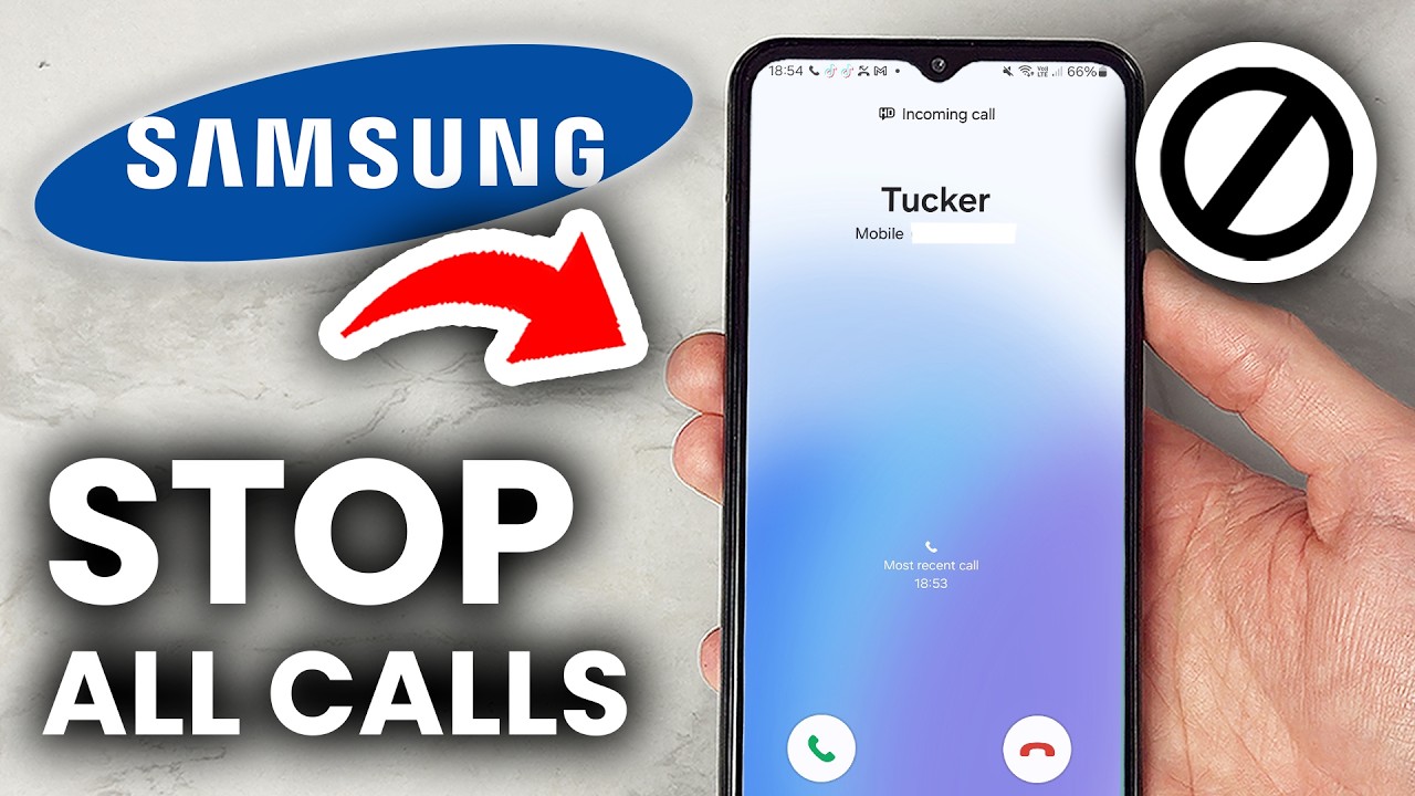 How To Stop ALL Incoming Calls On Samsung Phone - Step By Step - YouTube