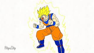 Goku turning super saiyan 2! - flipaclip