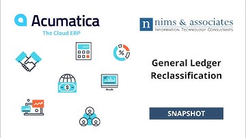 Acumatica ERP -  General Ledger Re-Classification