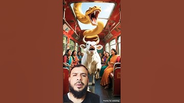 Cow saves bus passengers from giant snake 😭 #ai #cow #snake