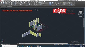 Raising of Walls in AutoCADD 3D ಕನ್ನಡ-CADD Nest