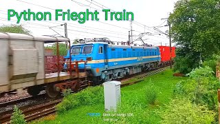 Famous Python Frieght Train Acceleration with 110 Wagons WAG-9 Hauling a Longest Frieght Train #wag9 #wag7 Net Worth