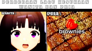 Memes 130 - Perbedaan Lagu Kesukaan Pria Dan Wanita