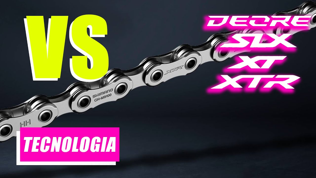 Cual es la diferencia entre las cadenas shimano DEORE, SLX, XT y XTR para  transmisiones de 12 vel 