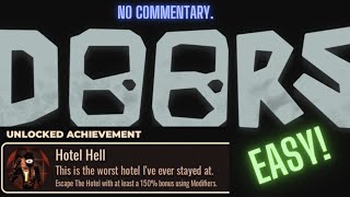 「Roblox Doors」No Commentary 150% Modifiers Run (Hotel Hell Achievement)
