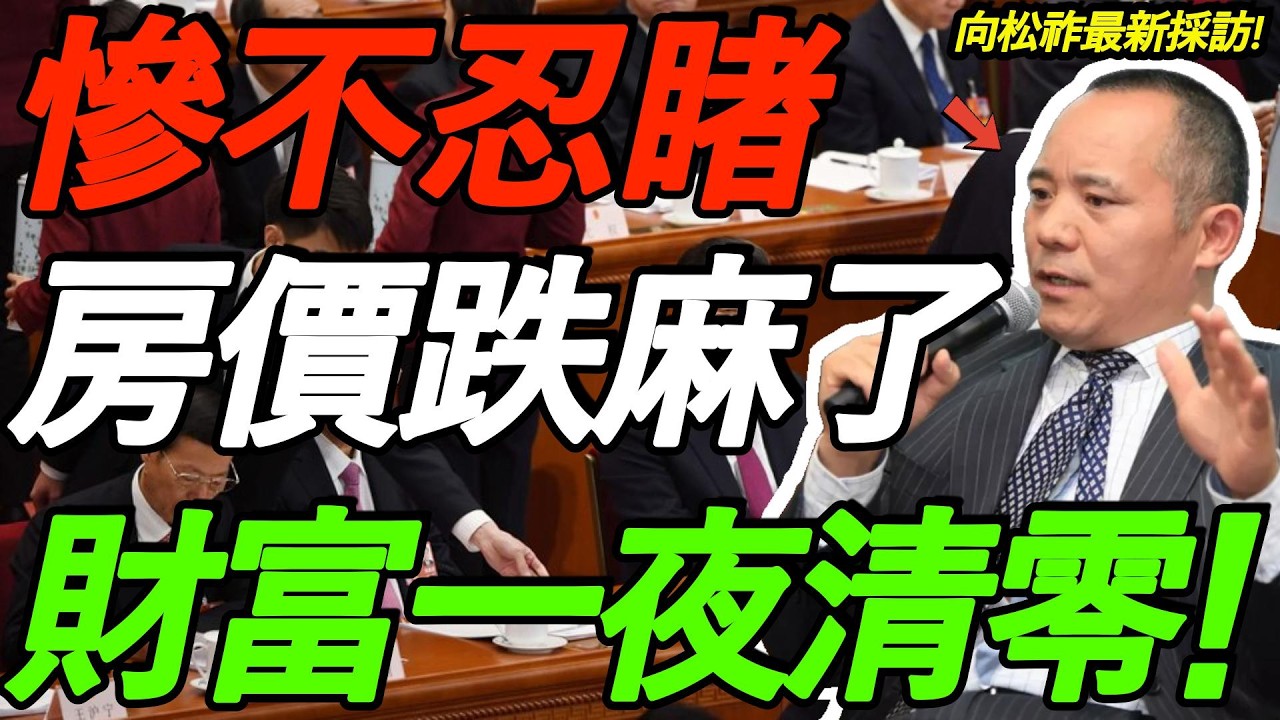 【向松祚 最新警告】惨不忍睹！房价跌麻了，人民财富一夜清零！北京要赶紧出手！