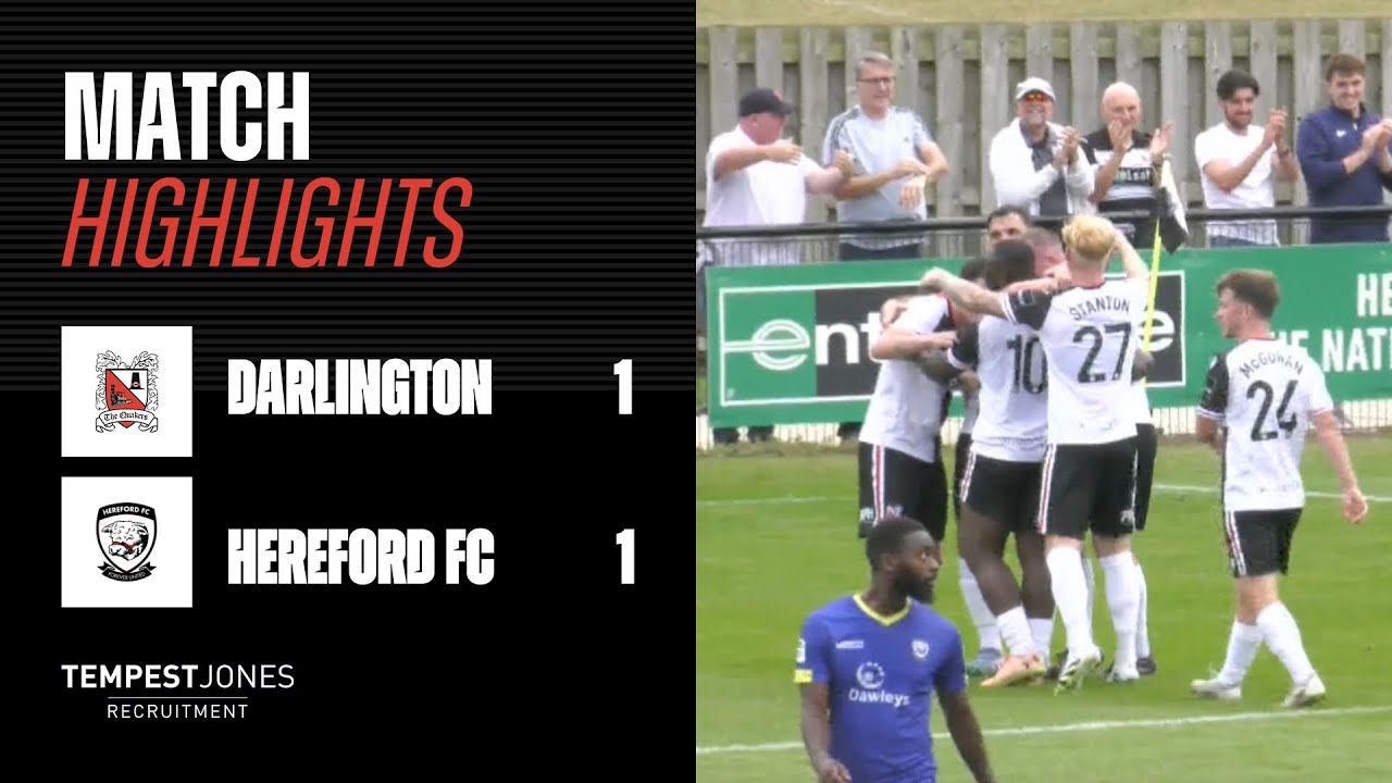 Highlights: Darlington 1-1 Hereford FC - National League North