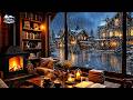 Gentle Rain Sounds & Beautiful Jazz Music ☕ Cozy Coffee Shop Ambience for Peaceful Relaxation 8hours