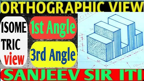 How To Draw Isometric view change from Orthographic projection in 3rd and 1st Angle #sanjeevsiriti#