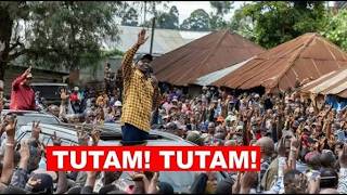 TUTAM! TUTAM! CHAOS AS SIAYA ERUPTS WITH TUTAM CHANTS AS RUTO ADDRESSES THE CROWD