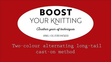 Two-colour alternating long-tail cast-on method