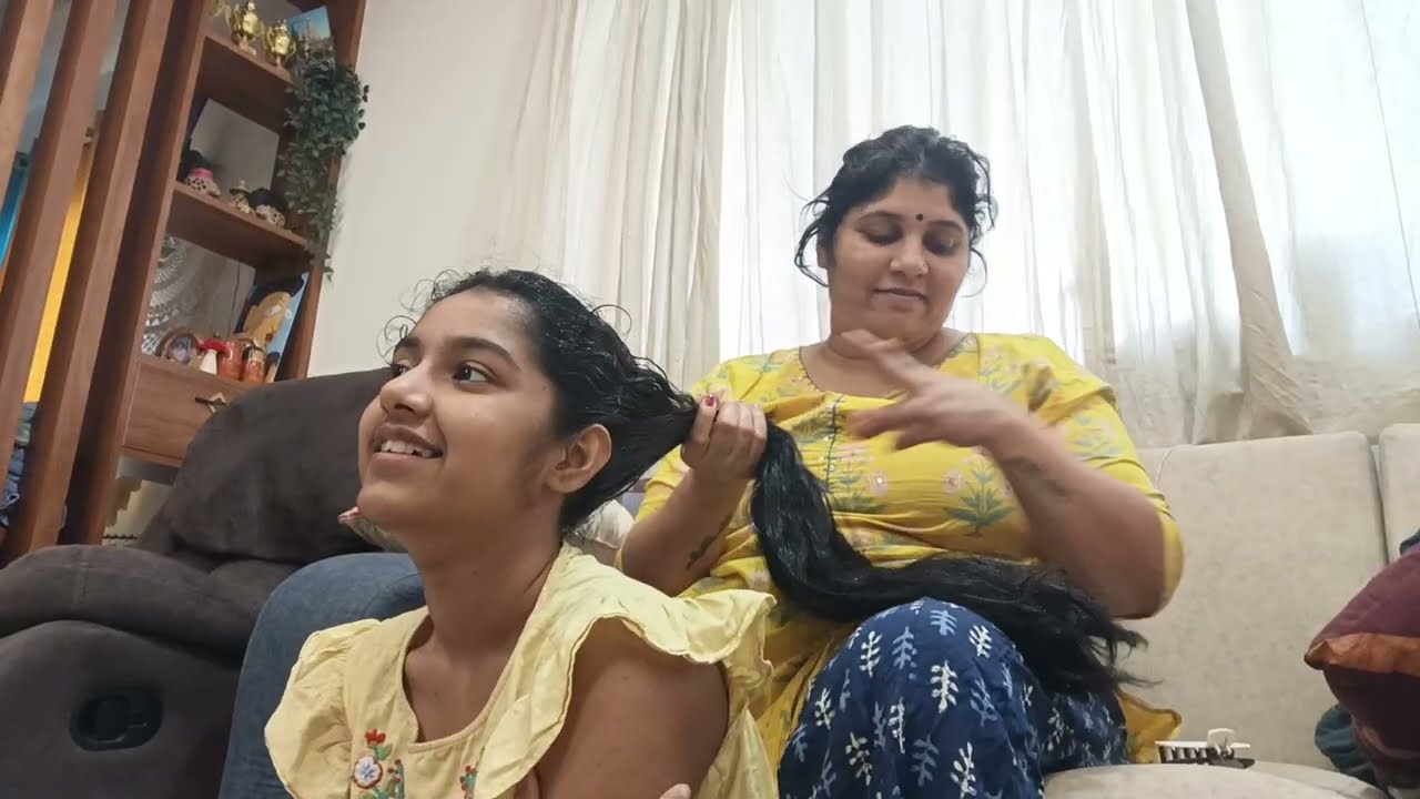 Sunday vlog|Gunnu long hair oiling video|telugu vlogs|life of supriya 