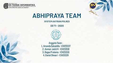 Video PBL Abhipraya Team (Sistem Antrian "ANTRI-IN")