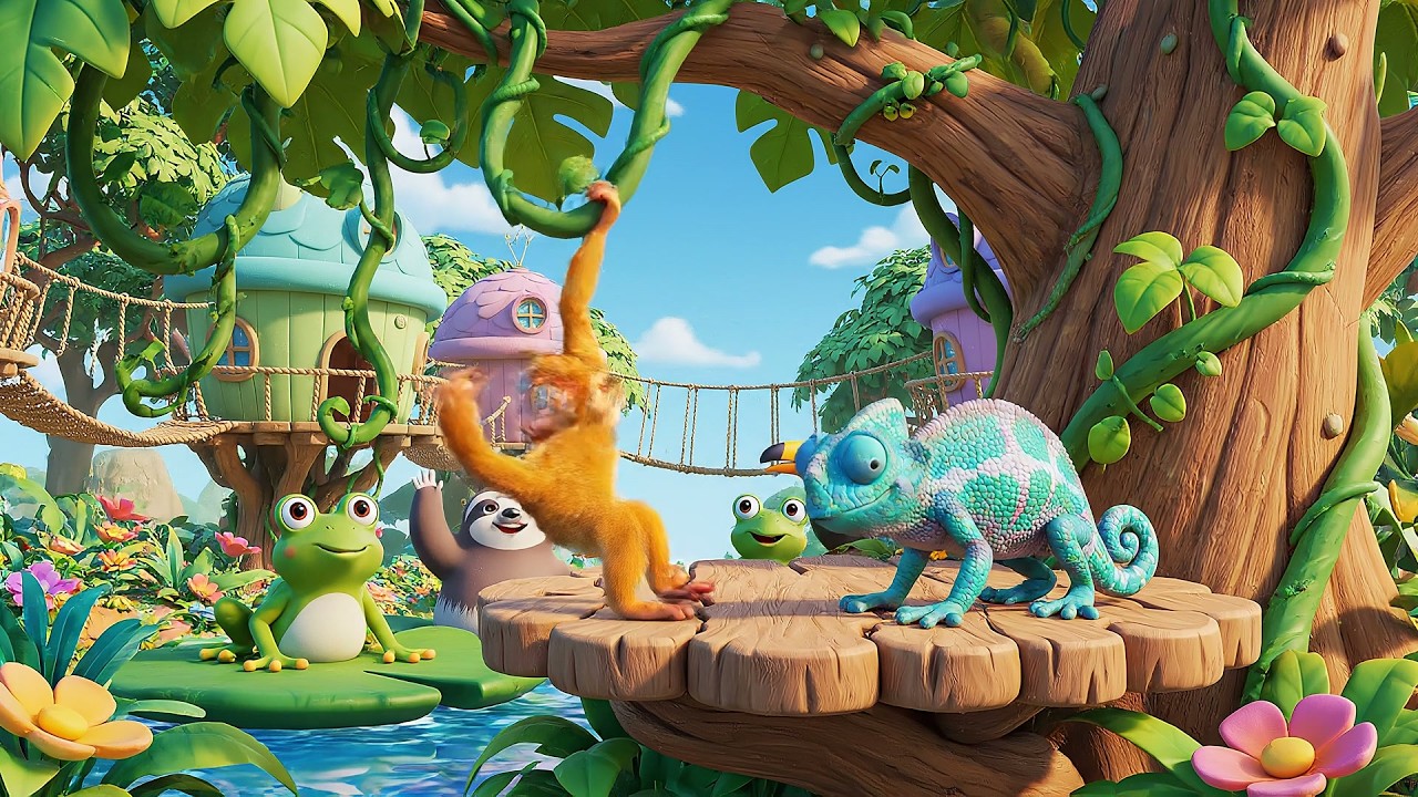 El Mono Bailarín Salta Salta Salta Ja | Canciones de Animales y Ritmos Infantiles