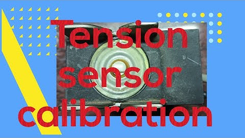 Autoconer Tension sensor simple calibration