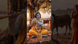 Krishna Flute Magic 💙 Feel Inner Peace | Radhe Krishna Bhakti Shorts #shorts #krishna #bhakivideo