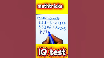 Math IQ Test/ #mathsolympiad #maths #mathematics #iqtest ##funnymath