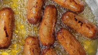 Deep frying kenyan farmers choice sausages