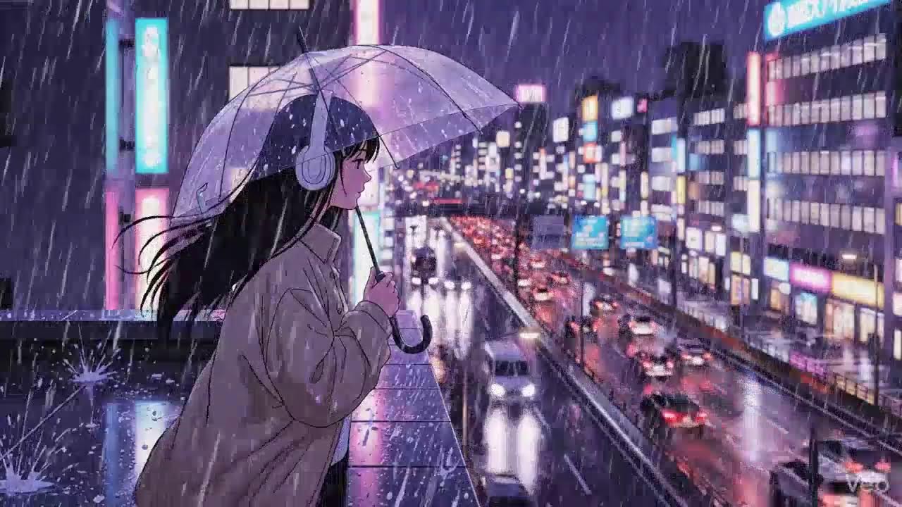 Neon City Rain 🌧️ Lofi Beats for Relaxing Nights