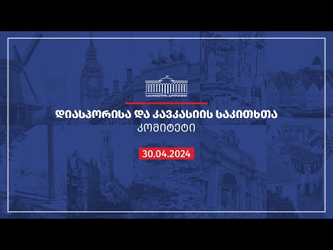 დიასპორისა და კავკასიის საკითხთა კომიტეტის სხდომა - 30.04.2024