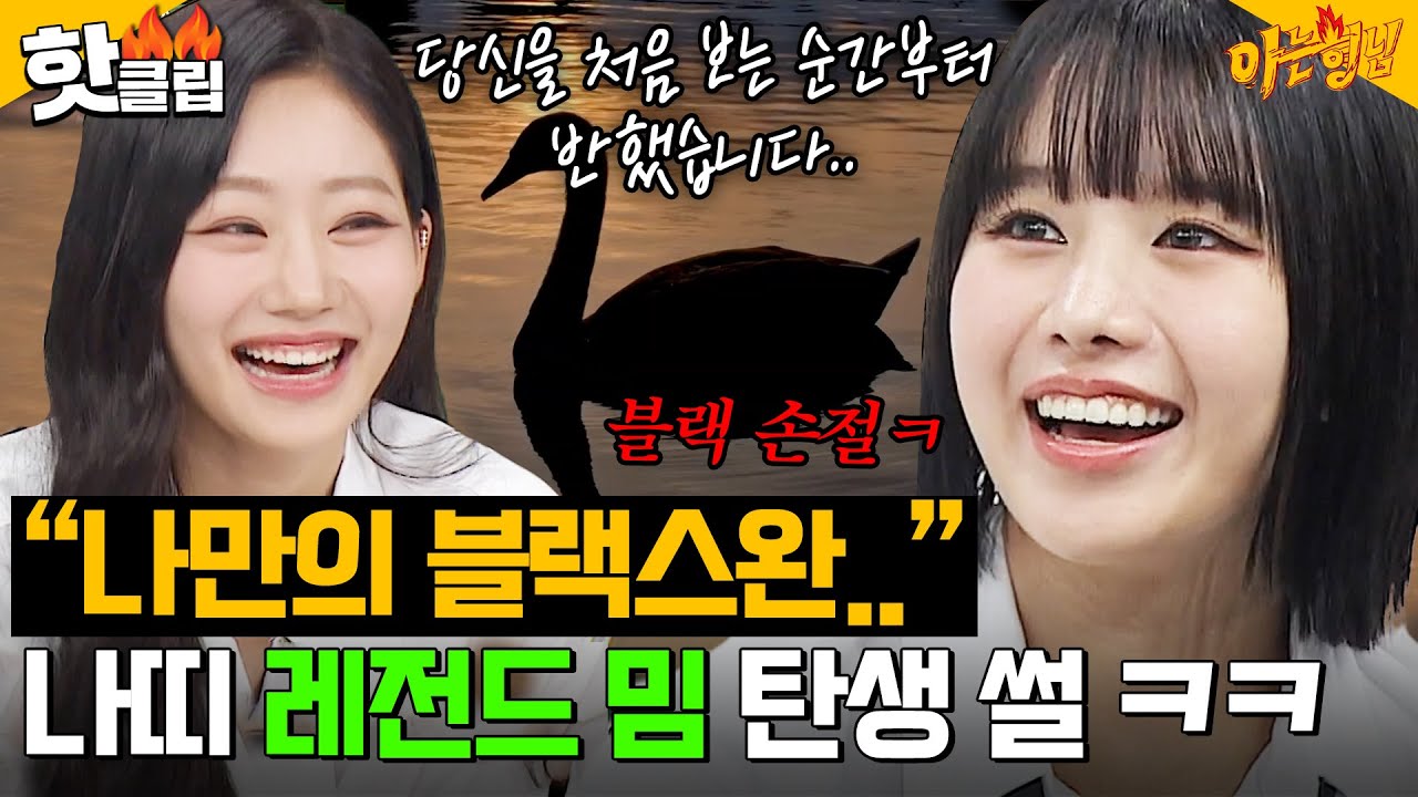 ＂나만의 블랙스완..＂ ※블랙 옷 트라우마 생김 주의※ 케이팝 레전드 밈이 되어버린 나띠의 대시 받은 썰😂｜아는 형님｜JTBC 241102 방송