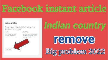 Facebook instant article remove from Indian country | big problem 2022