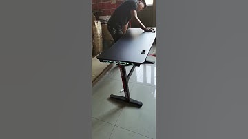RGB LED Light Computer Gaming Desk Writing Table #furniture #gamingtable #desk #computertable #table