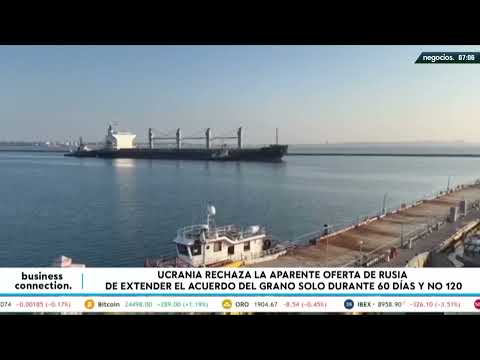 Ucrania rechaza la oferta de Rusia de extender el acuerdo del grano solo durante 60 d&iacute;as y no 120
