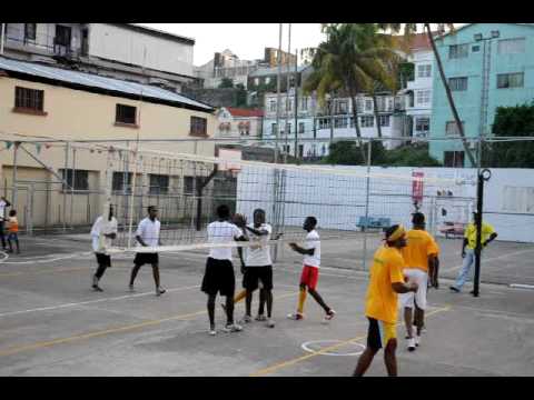 Adam volleyball plays