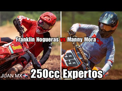 Franklin Nogueras vs Manny Mora vs Darnell Lantigua carrera de motocross en Jarabacoa